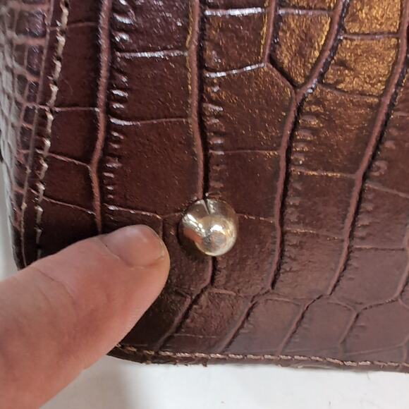 Isadora Brown Suede Fango Suede Leather Large Bucket Bag Italy Made - Picture 8 of 10